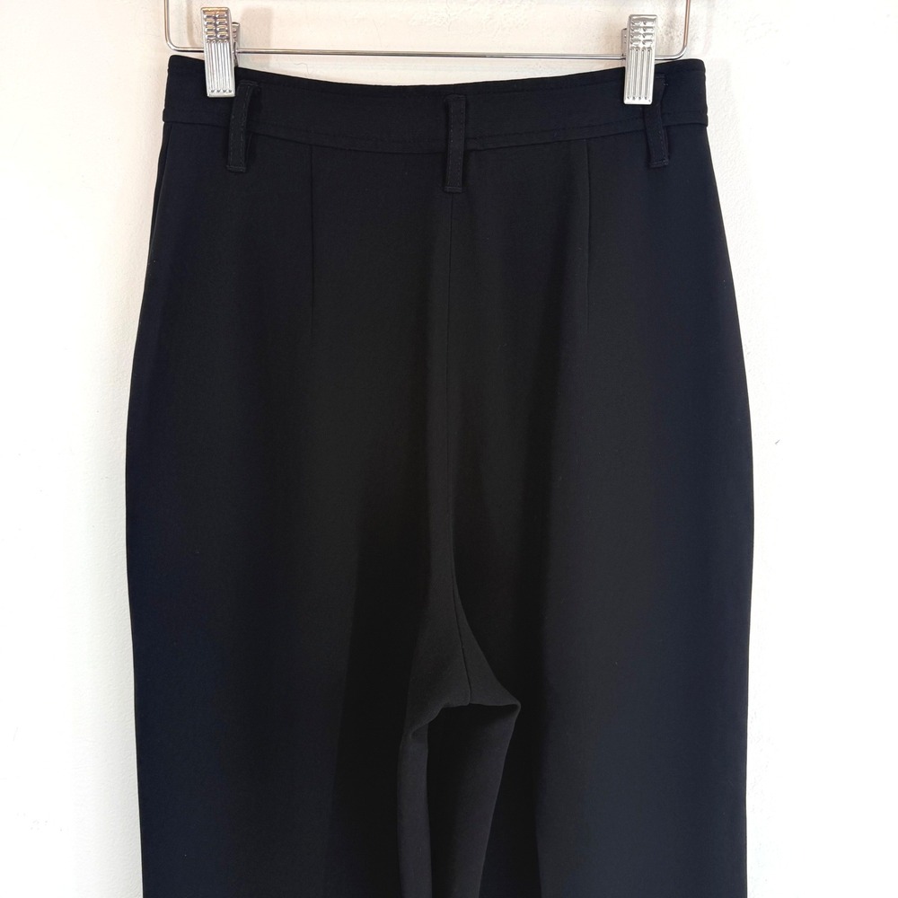 Babaton Aritzia Black Pleated Wide Leg Trousers Pants Sz 0  High Rise Minimalist - Picture 8 of 15